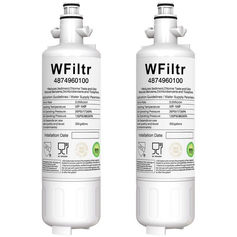 بديل WFiltr 4874960100 لفلتر ثلاجة Beko 4874960100 (عبوتان) - Image 1